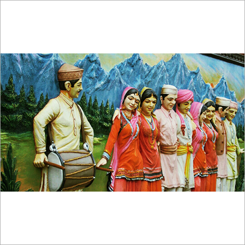 Fiber Cultural Dancers Wall Mural