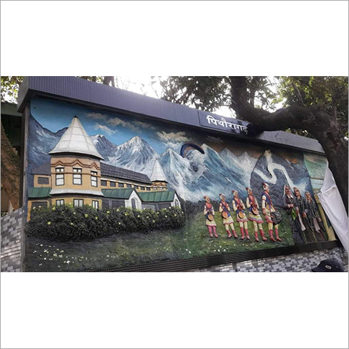 Fiber Wall Mural of Pithoragarh Culture