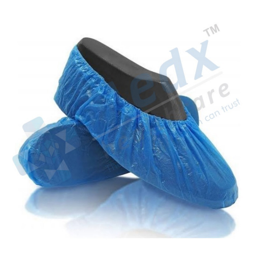 Blue Disposable Plastic Shoe Cover