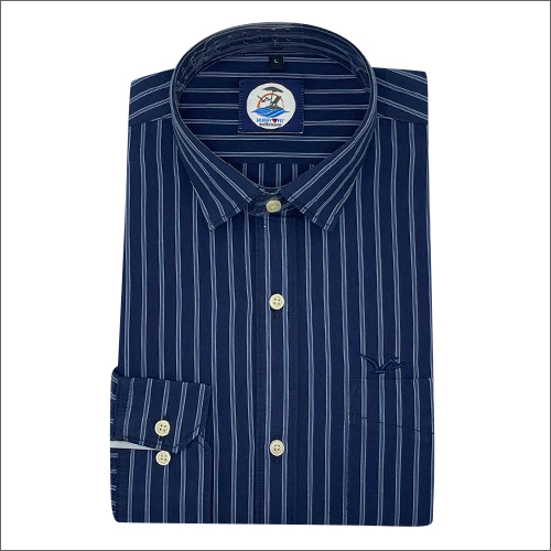 Washable Mens Striped Cotton Shirt