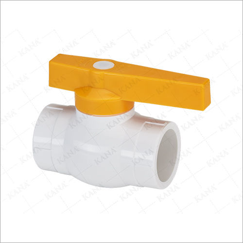 White And Orange Single Union Rpvc Ball Valve