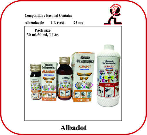 Albendazole ORAL SUSPENSION Brand - ALBADOT 1 LTR