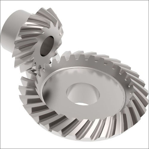 Silver Stainless Steel Spiral Bevel Gear