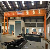 Double Girder Goliath Crane - Mild Steel, New Condition, Bright Yellow Color | Emergency Stop, Control Cabin, Limit Switch, Heavy Load Capability