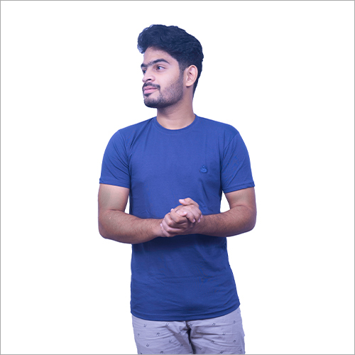 Blue Men Half Sleeve T Shirt