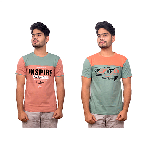 Mens Half Sleeve T-Shirt - Cotton, Multicolor, O-Neck Style | Printed Design, Short Sleeves, Casual Wear