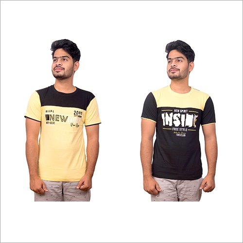 DSC7818 Mens Half Sleeve T Shirt - Cotton Material, Short Sleeves, Multicolor Design | O-Neck Collar for Comfortable Fit