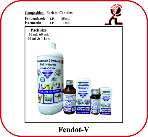 Fenbendazole Ivermectin ORAL SUSPENSION - Brand - FENDOT-V 30 ml
