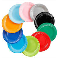 Colored Biodegradable Paper Plate - Paper Material, Customized Size, Multicolor | Durable, Ideal For Picnics, Gatherings, And Food Trucks