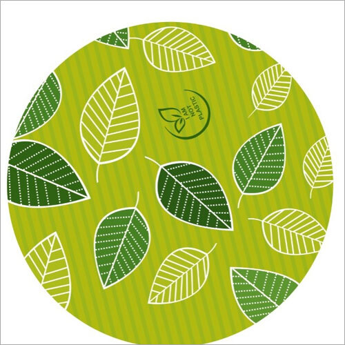 Green Printed Biodegradable Paper Plate
