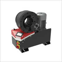 Horizontal Crimping Machine - Hydraulic Power Source, Semi-automatic Operation, Coated Finish, Black Color | Industrial Use & Applications