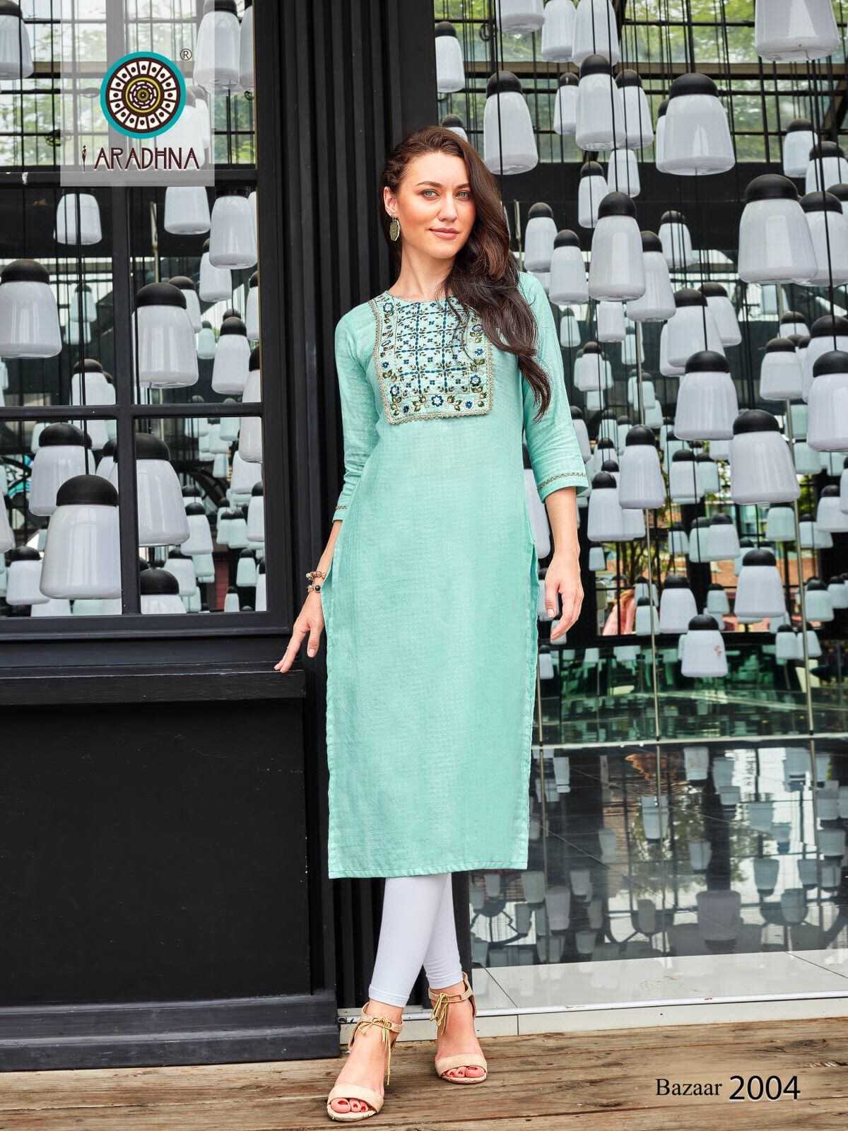 Womens Cotton with Embroidery Work Kurtis...