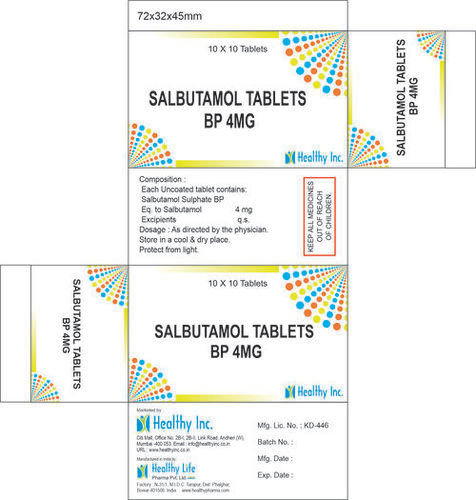 Salbutamol Tablets Bp General Medicines