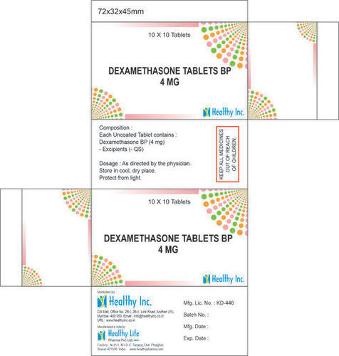 4Mg Dexamethasone Tablets Ip General Medicines