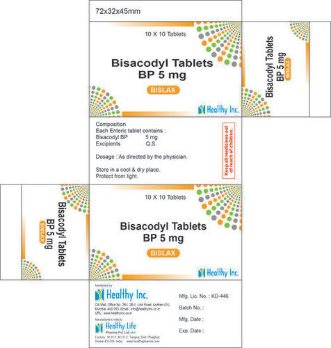 5mg Bisacodyl Tablets