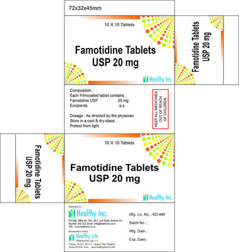 20mg Famotidine Tablets USP