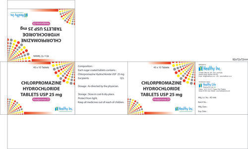 25Mg Chlorpromazine Hydrochloride Tablets Ip General Medicines