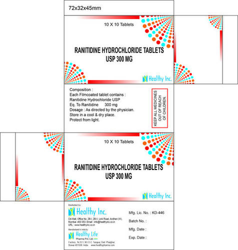 300mg Ranitidine Hydrochloride Tablets USP