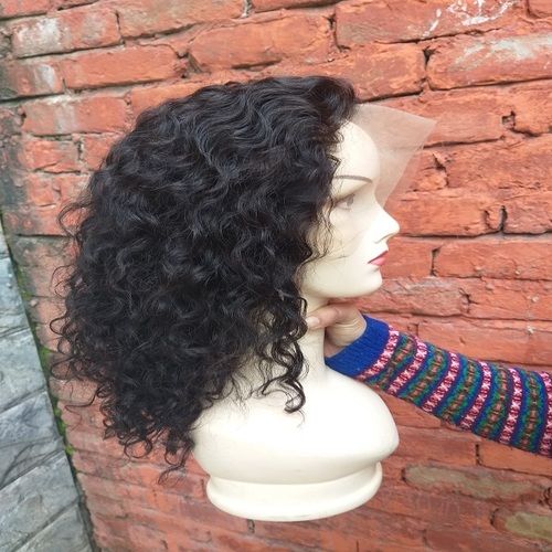 Raw Curly  Full Lace Transparent Curly Human Hair Wig