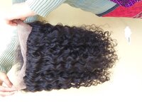 Raw Curly  Full Lace Transparent curly human hair Wig