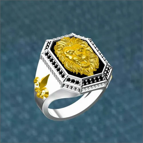 Mens Lion Ring