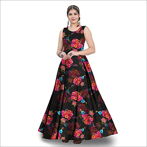 Washable Printed Rayon Gown