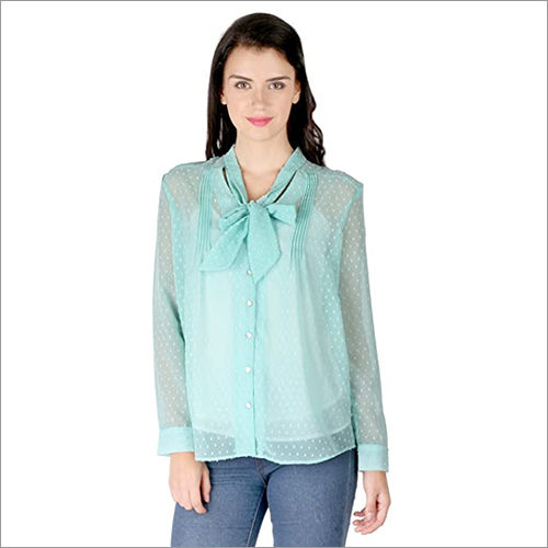 Washable Ladies Georgette Polyester Shirt