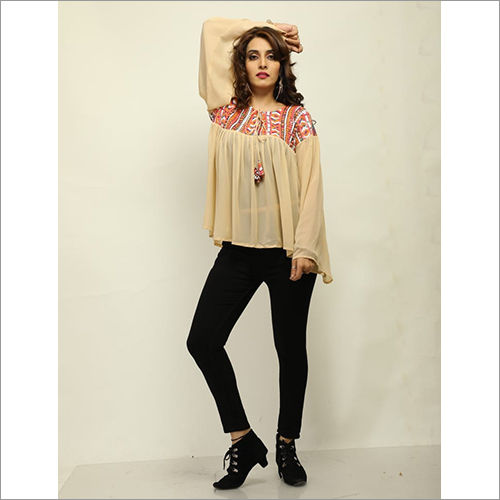 Multicolor Ladies Georgette Fancy Top