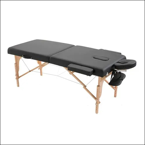 Manual 2 Section Portable Bed (Wooden Frame)