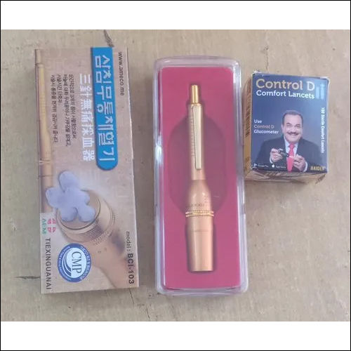 Hijama Lancet Pen (3 Pin) free 1 box lancets