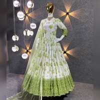 Womens Fancy  Unique And pure Fabric Georgette Gowns...