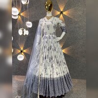 Womens Fancy  Unique And pure Fabric Georgette Gowns...