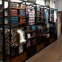 Blue Retail Metal Display Rack