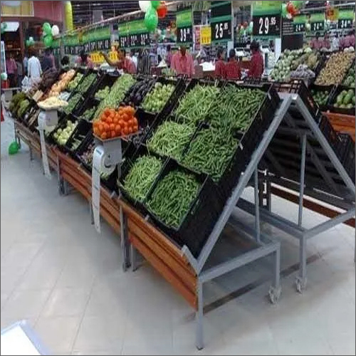 Black Supermarket Vegetable Rack