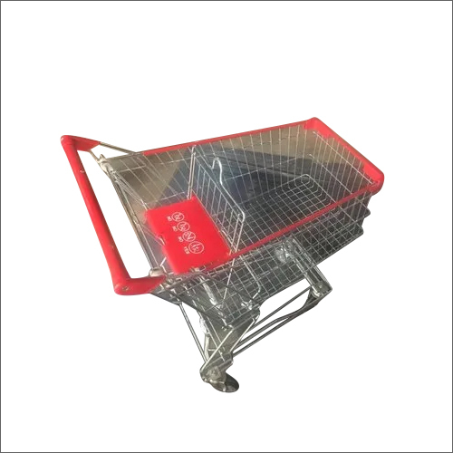 Silver Stainless Steel Shopping Trolley