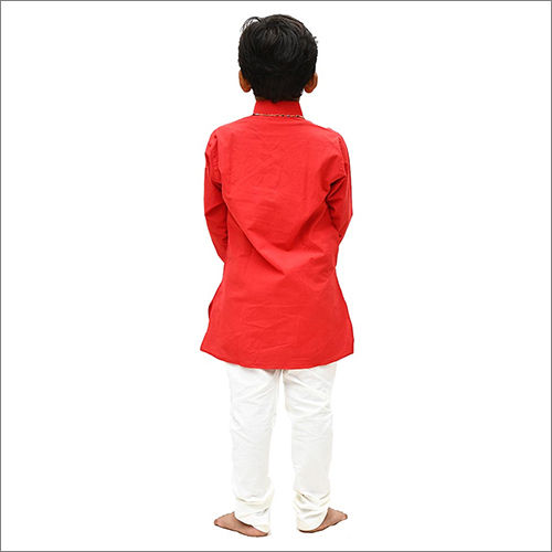 Kids Cotton Plain Kurta Pajama