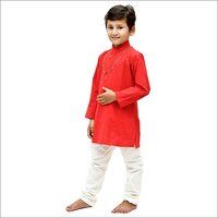 Kids Cotton Plain Kurta Pajama