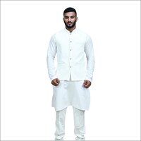 Mens Cotton Plain Kurta Jacket