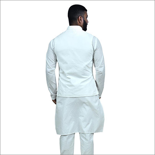 Mens Cotton Plain Kurta Jacket