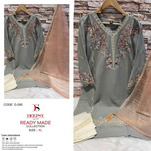 Womens Georgette With Embroidery Khalti Work Suits...