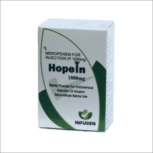 1000mg Meropenem For Injection - Liquid Formulation | Treats Skin and Abdominal Infections, Safe Packaging, Recommended For Human Use
