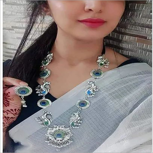 Oxidized Long Necklace Set