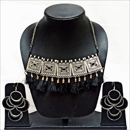 Party Oxidized Choker Necklace Set