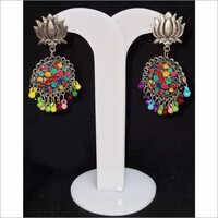 Oxidized Danglers Brass Jhumki Earring