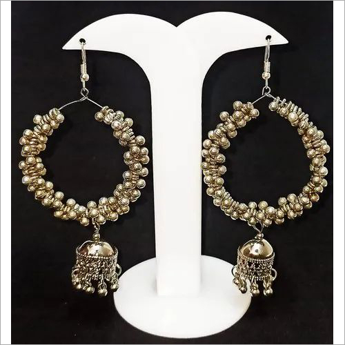 Oxidized Silver Jhumka
