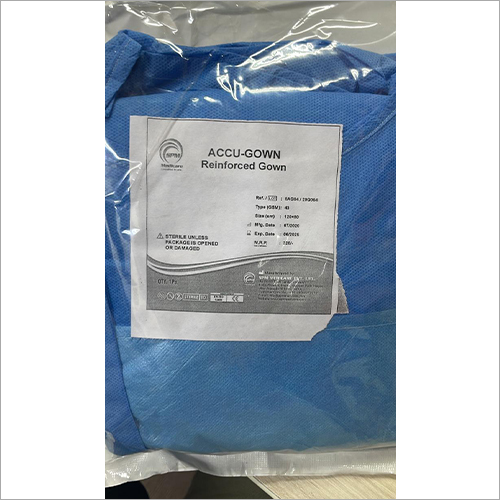 Blue Accu Reinforced Surgical Gown