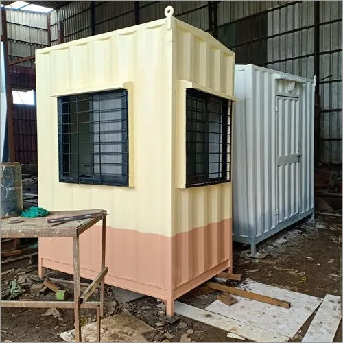 Yellow Portable Security Cabin