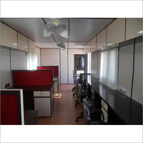 Modern Prefabricated Site Office - Color: White