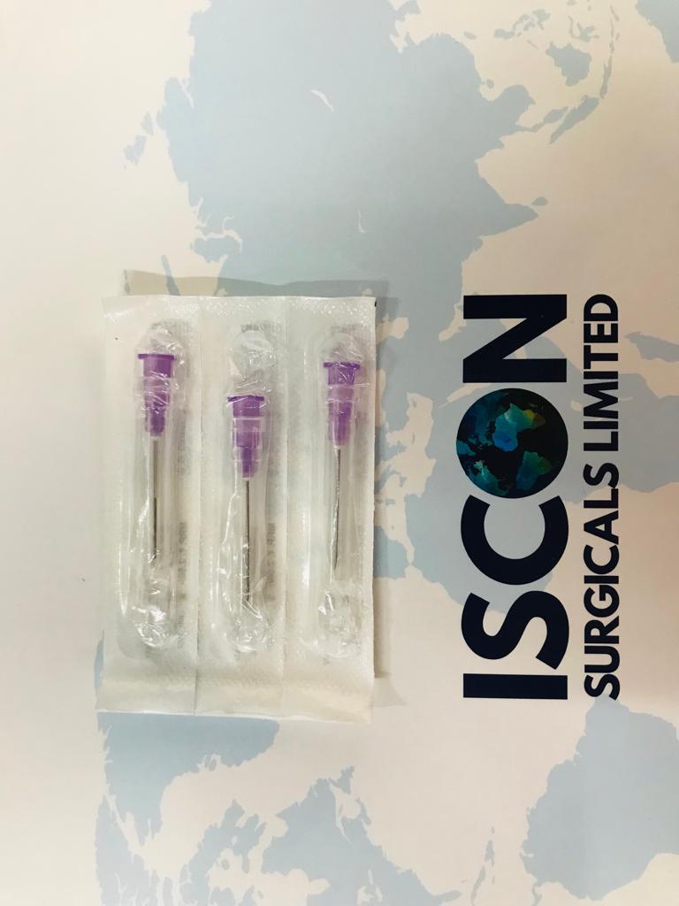 Single use needle 21G-24G