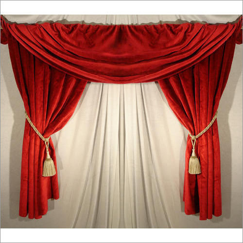 Eco Friendly Red Designer Curtain